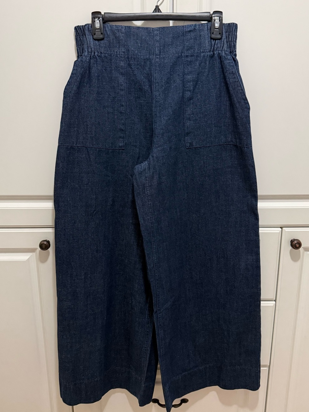 NWT Mustard Seed High rise denim dark wash palazzo pants sz s - Picture 7 of 14